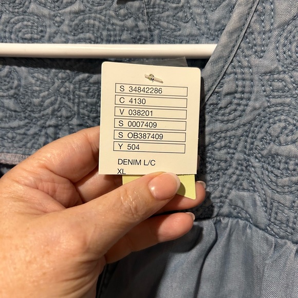 NWT ANTHROPOLOGIE Holding Horses Chambray Dress XL - Picture 3 of 7